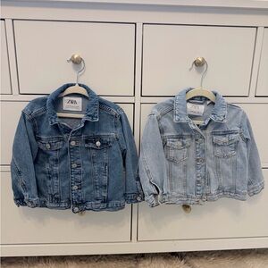 Zara Kids Denim Jacket Duo - Medium Blue and Light Blue